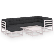 7-Delige Loungeset Met Kussens Massief Grenenhout Ja Wit