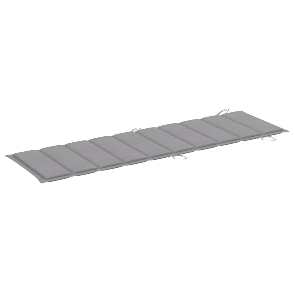 Ligbedden 2 St Met Tafel En Kussens Massief Acaciahout 1 Grijs