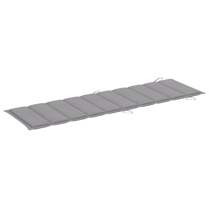Ligbedden 2 St Met Tafel En Kussens Massief Acaciahout 1 Grijs