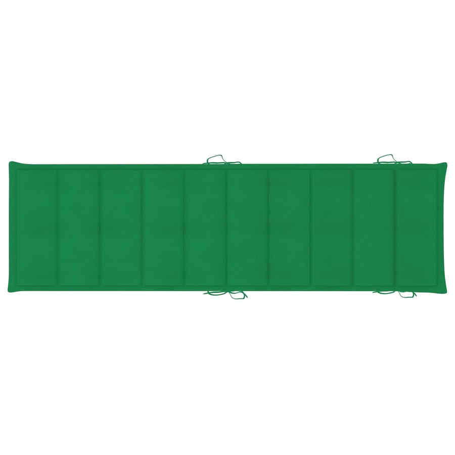 Ligbedden 2 St Met Tafel En Kussens Massief Acaciahout Groen 2 ligbedden met tafel