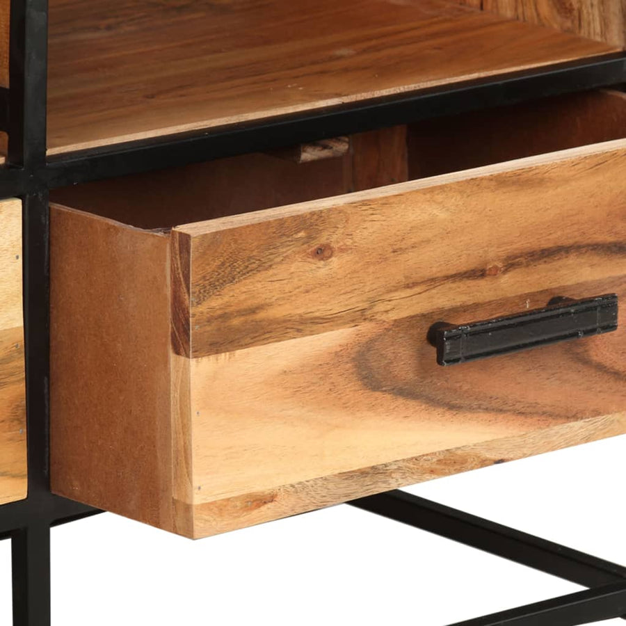 Tv-Meubel 0X30X45 Cm Massief Acaciahout Bruin