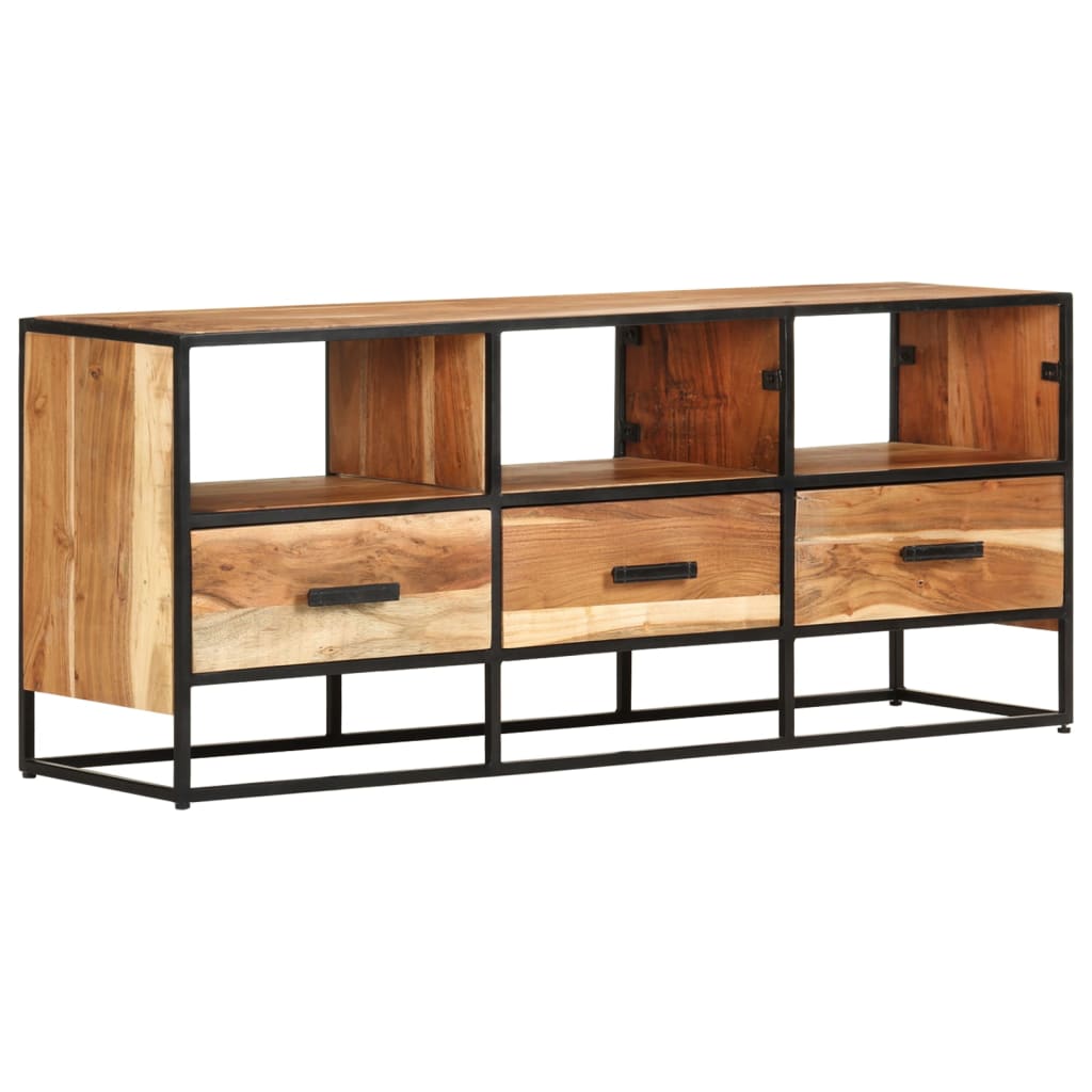 Tv-Meubel 0X30X45 Cm Massief Acaciahout Bruin