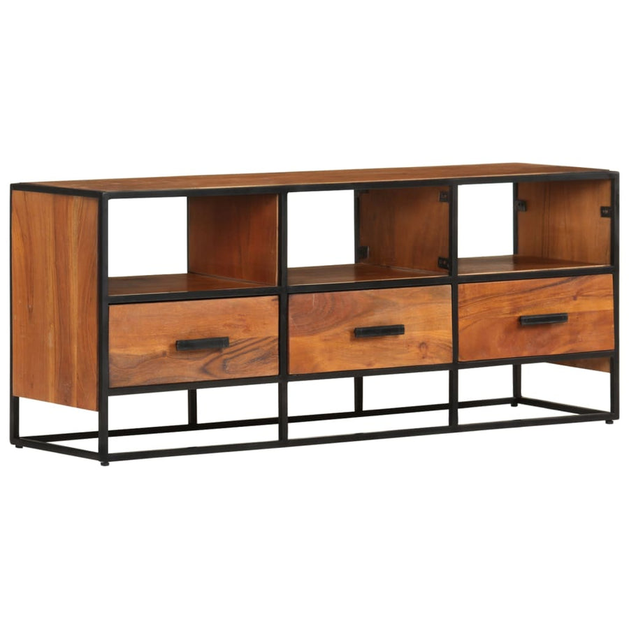 Tv-Meubel 0X30X45 Cm Massief Acaciahout Donkerbruin