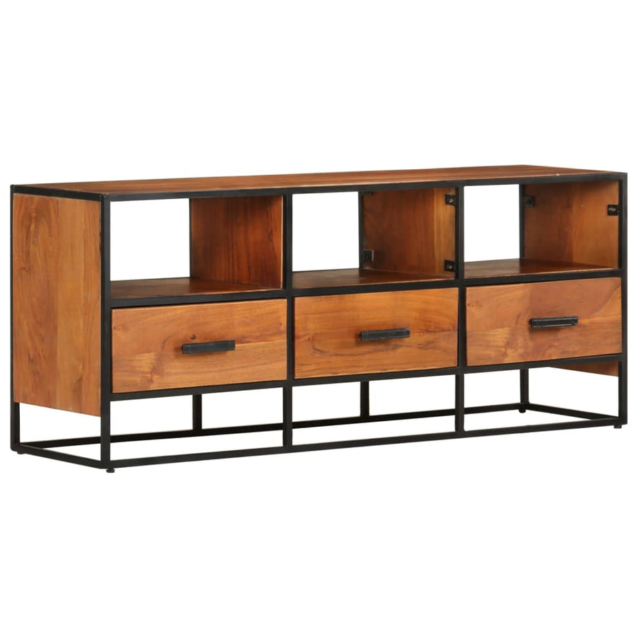 Tv-Meubel 0X30X45 Cm Massief Acaciahout Donkerbruin