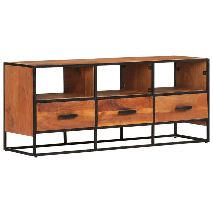 Tv-Meubel 0X30X45 Cm Massief Acaciahout Donkerbruin