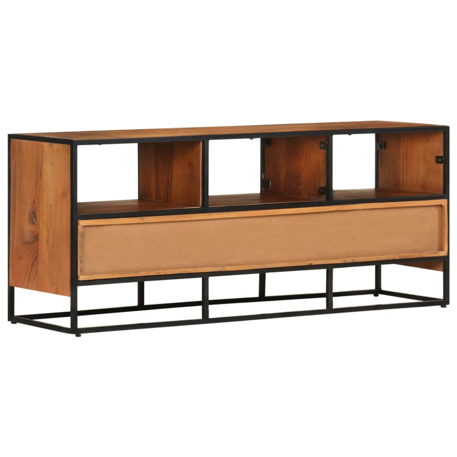 Tv-Meubel 0X30X45 Cm Massief Acaciahout Donkerbruin