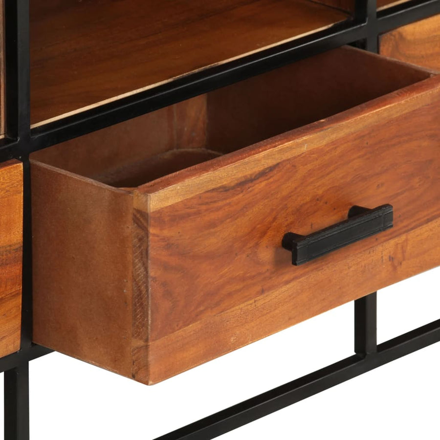 Tv-Meubel 0X30X45 Cm Massief Acaciahout Donkerbruin