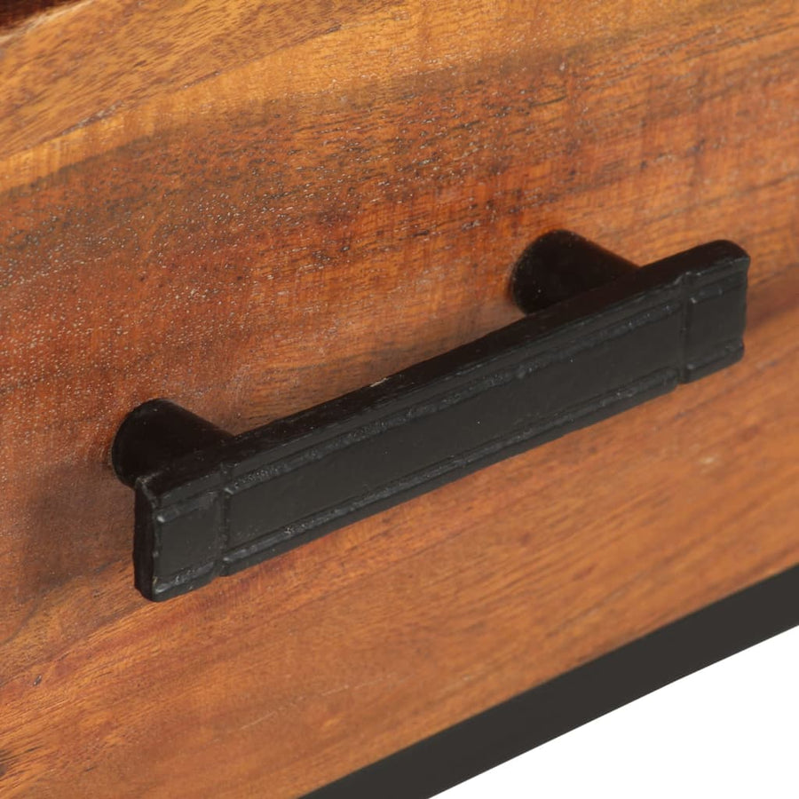 Tv-Meubel 0X30X45 Cm Massief Acaciahout Donkerbruin