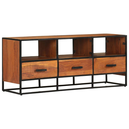 Tv-Meubel 0X30X45 Cm Massief Acaciahout Donkerbruin