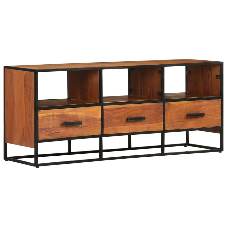 Tv-Meubel 0X30X45 Cm Massief Acaciahout Donkerbruin