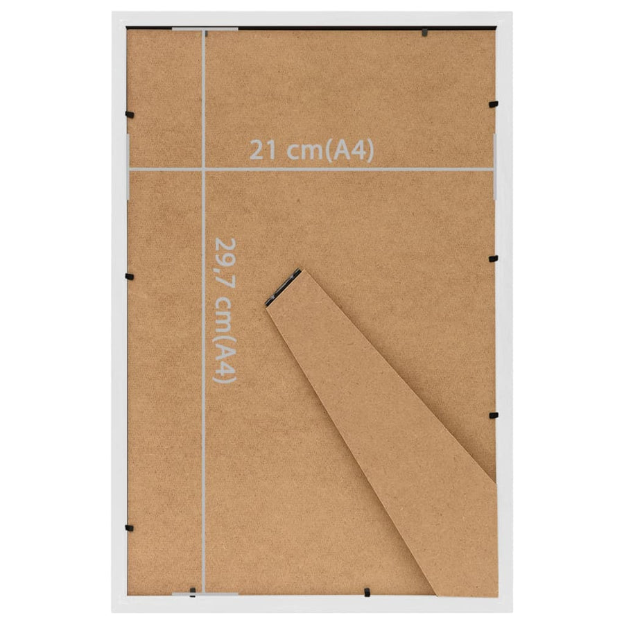 Fotolijsten 5 st voor tafel 21x29,7 cm MDF wit 5 21 x 29.7 cm Wit