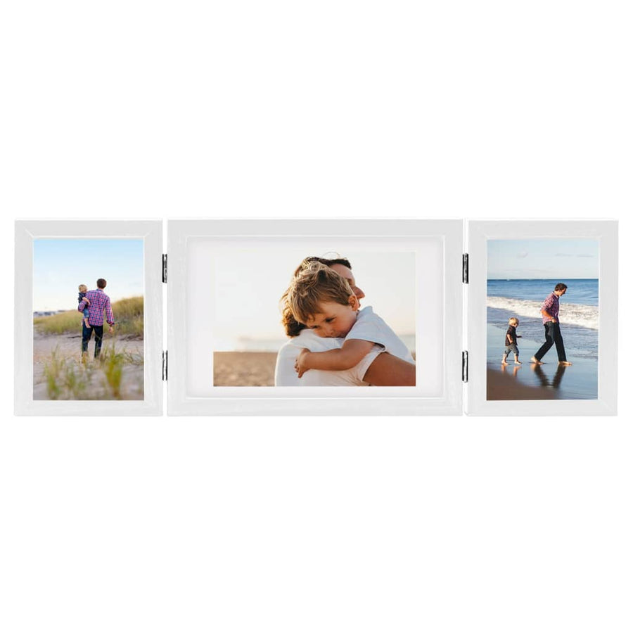 Fotolijst Drieluik +2X(3X8 Cm) 28 x 18 cm Wit