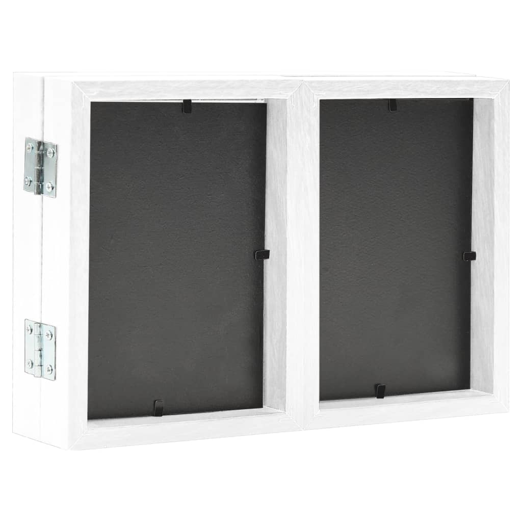 Fotolijst Drieluik +2X(3X8 Cm) 28 x 18 cm Wit