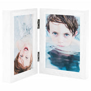 Fotolijst tweeluik 2x 13x18 cm wit MDF
