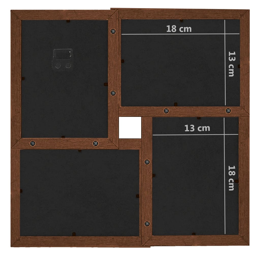 Fotolijst Voor 24X(13X18 Cm) Foto Mdf Donkerbruin 24 x (13 x 18 cm)
