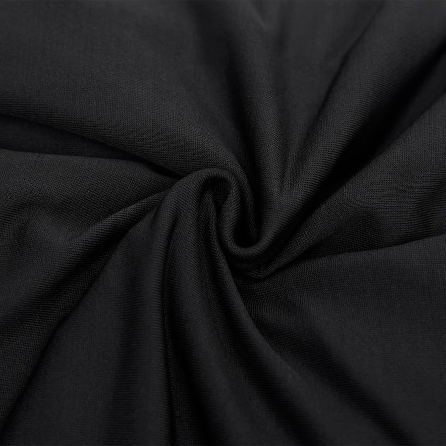 Bankhoes Stretch Polyester Jersey Zwart Fauteuil
