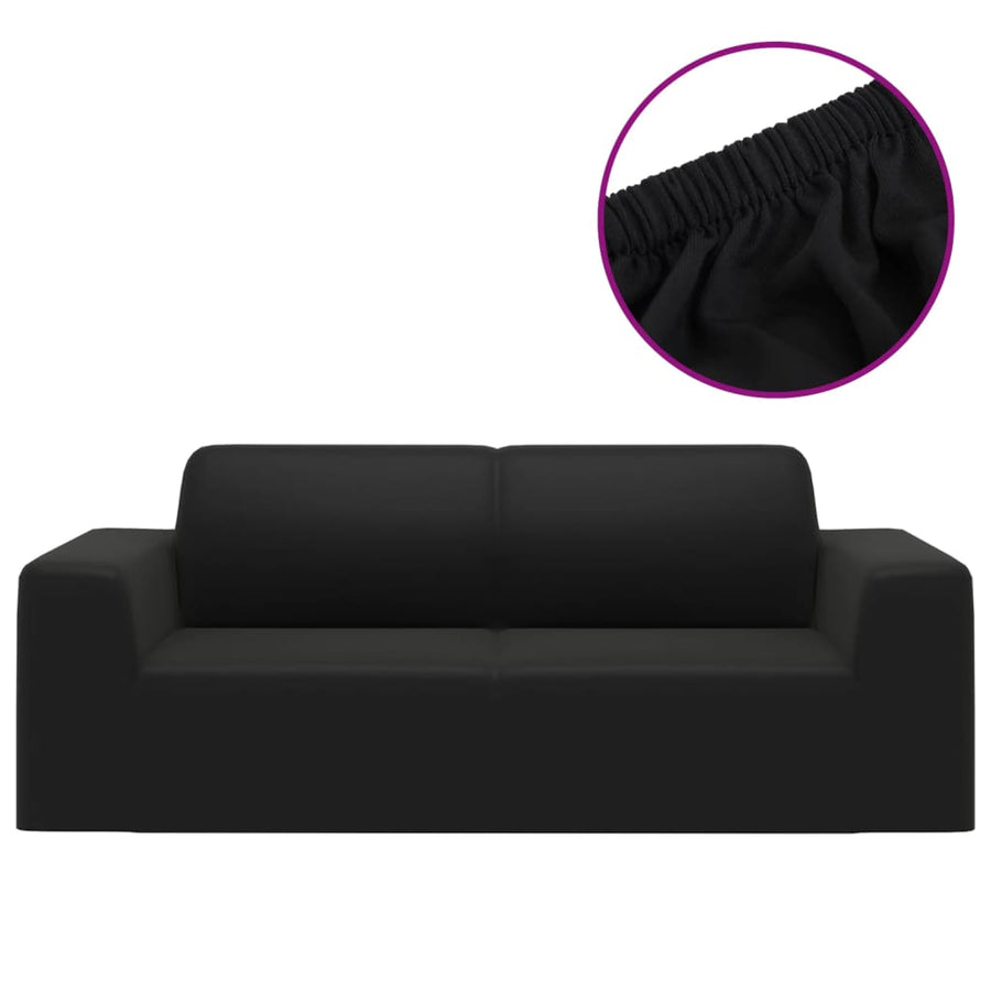 Hoes Stretch Polyester Jersey Zwart Tweezitsbank