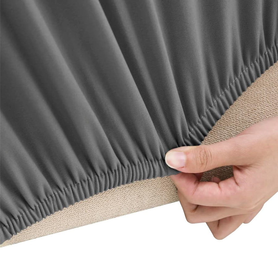 Bankhoes stretch polyester jersey antraciet Antraciet Fauteuil