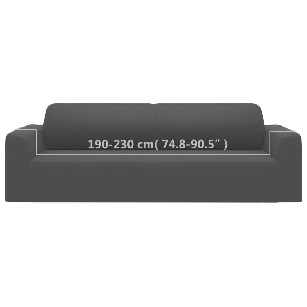 Hoes Stretch Polyester Jersey Kleurig Antraciet Driezitsbank