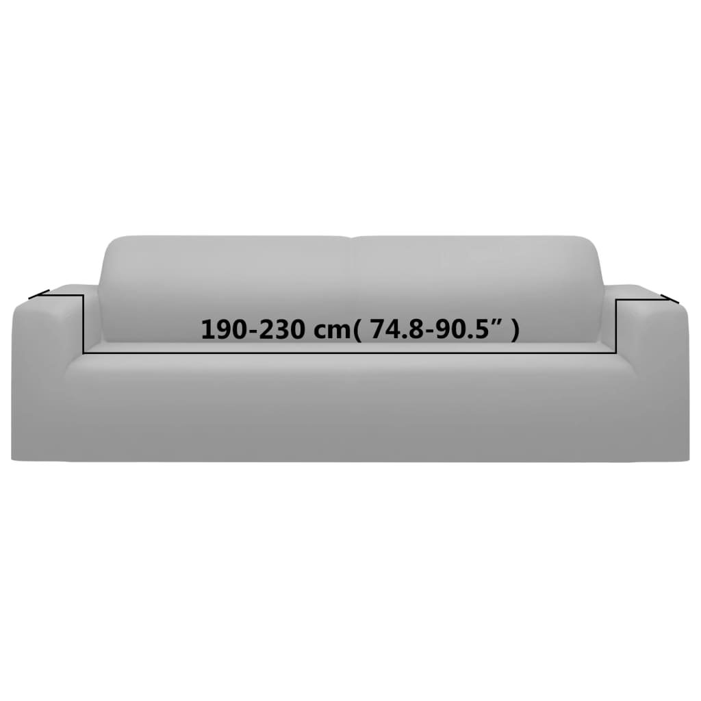 Hoes Stretch Polyester Jersey Grijs Driezitsbank