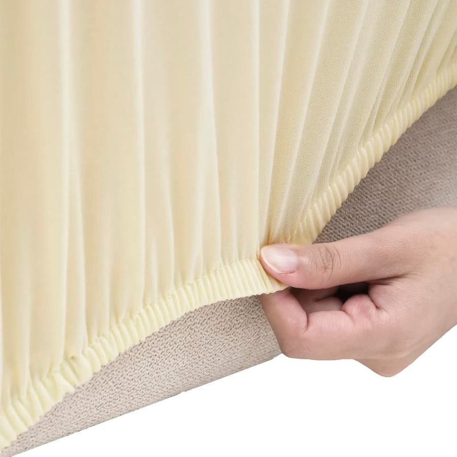 Hoes Stretch Polyester Jersey Kleurig Crème Tweezitsbank