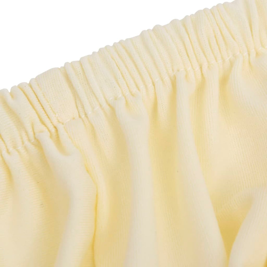 Hoes Stretch Polyester Jersey Kleurig Crème Driezitsbank