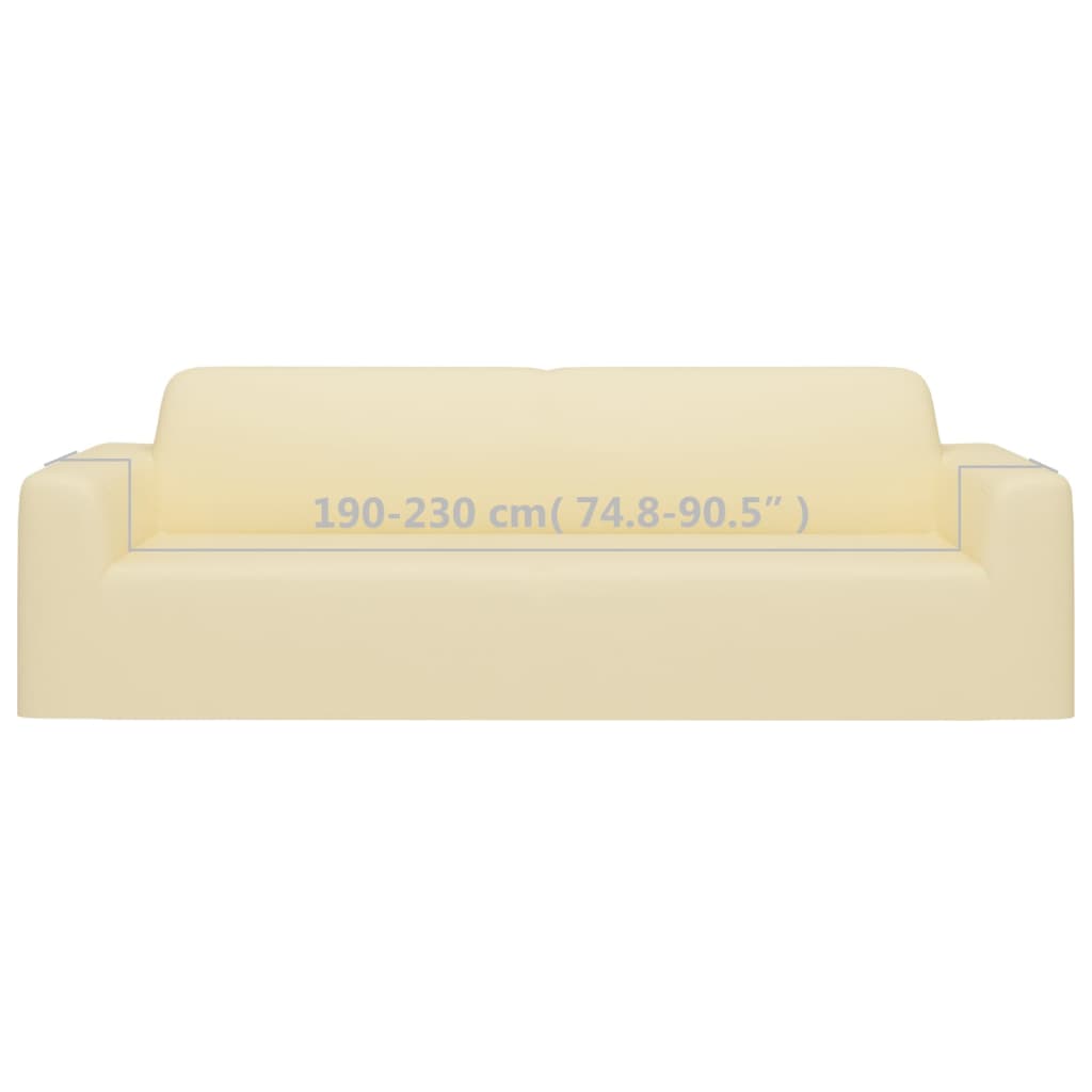 Hoes Stretch Polyester Jersey Kleurig Crème Driezitsbank