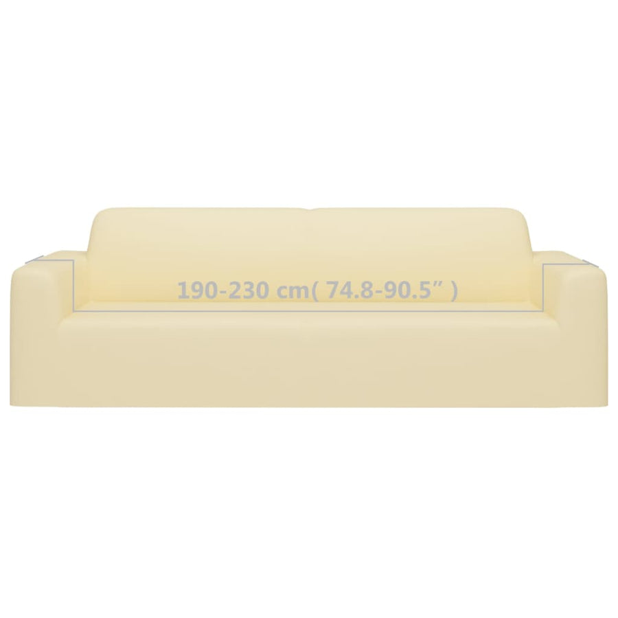 Hoes Stretch Polyester Jersey Kleurig Crème Driezitsbank