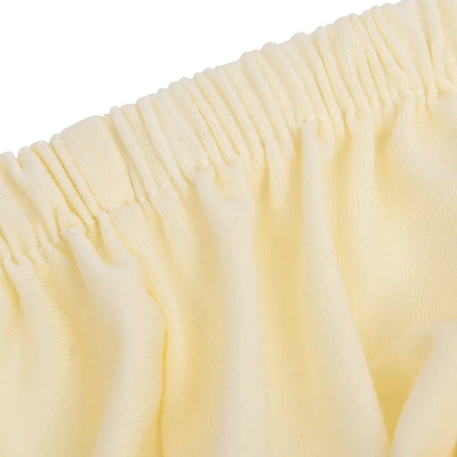 Hoes Stretch Polyester Jersey Kleurig Crème Vierzitsbank