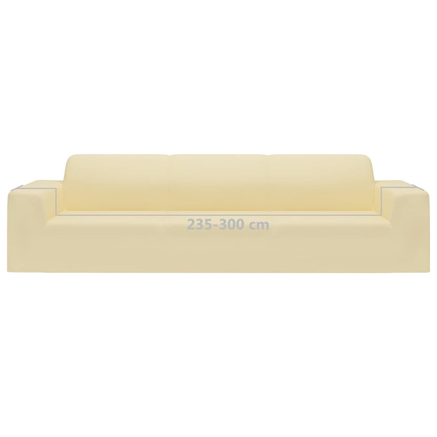 Hoes Stretch Polyester Jersey Kleurig Crème Vierzitsbank