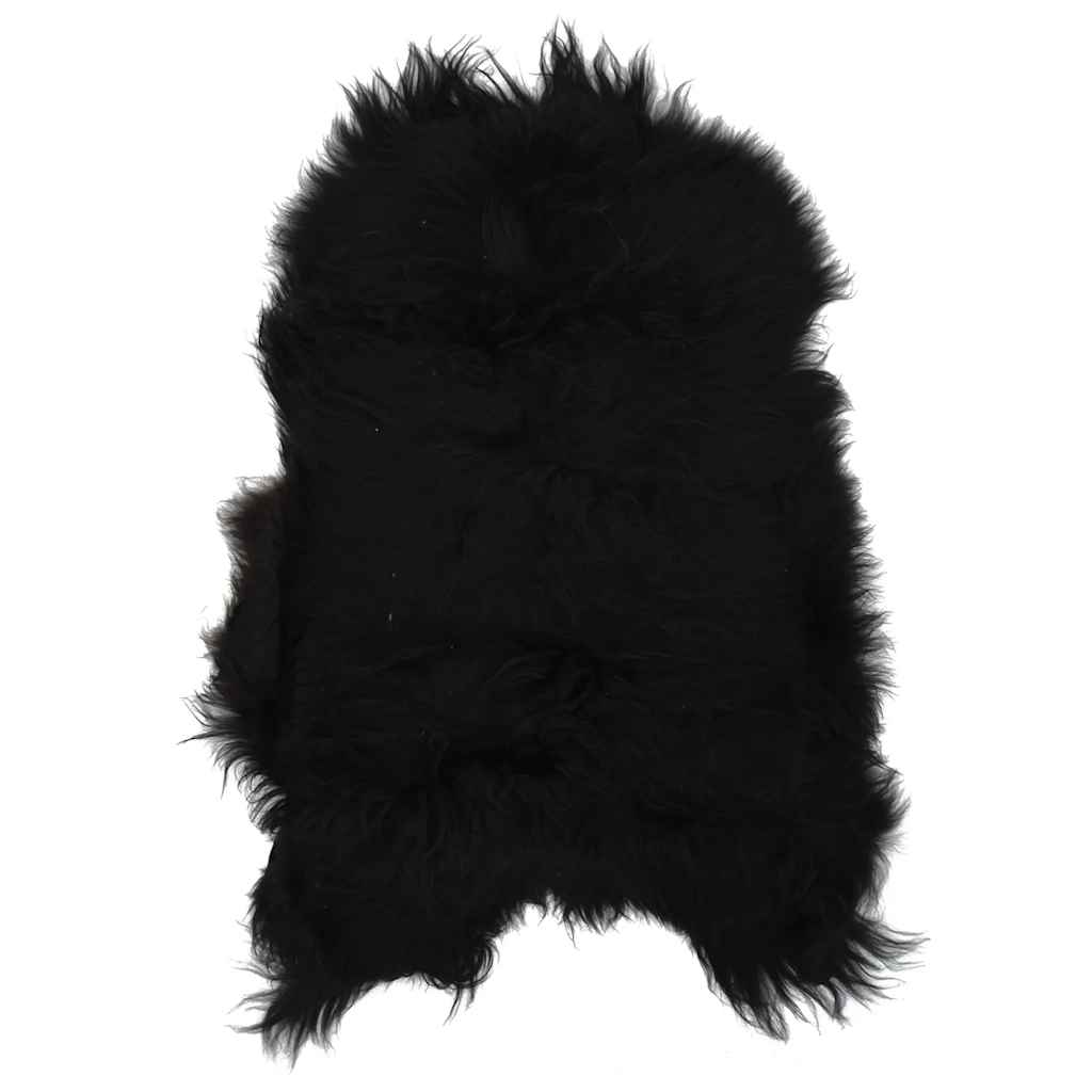 Stoelhoes IJslander schapenleer 70x110 cm zwart