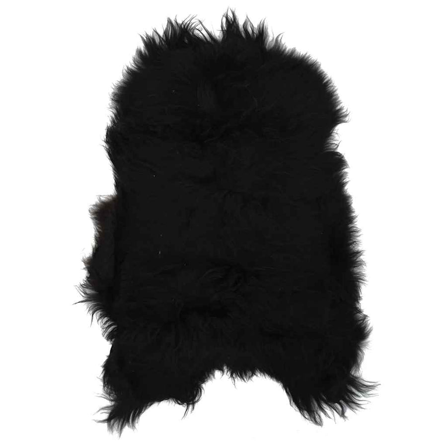 Stoelhoes IJslander schapenleer 70x110 cm zwart