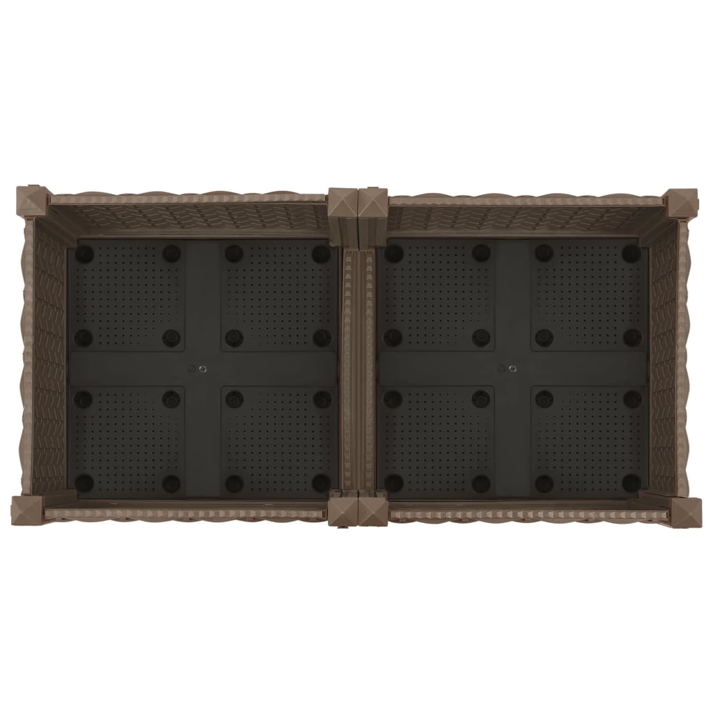 Plantenbak Verhoogd Polypropyleen 80 x 40 x 23 cm Bruin