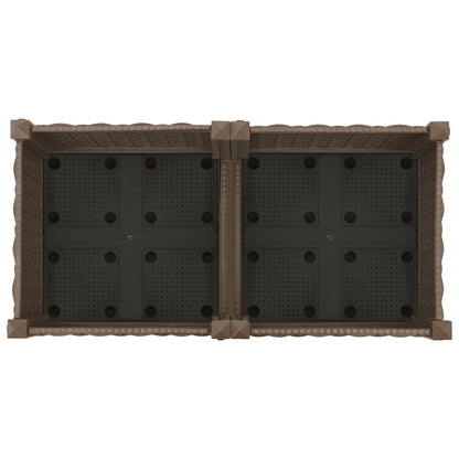 Plantenbak Verhoogd Polypropyleen 80 x 40 x 23 cm Bruin