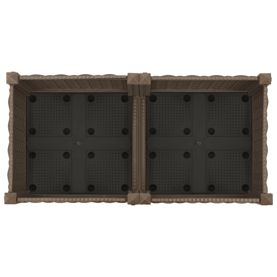 Plantenbak Verhoogd Polypropyleen 80 x 40 x 23 cm Bruin