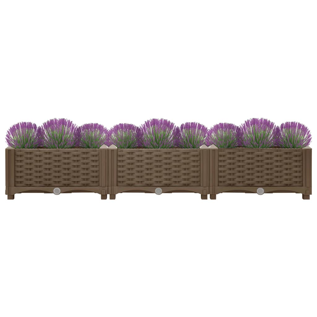 Plantenbak Verhoogd Polypropyleen 120 x 40 x 23 cm Bruin