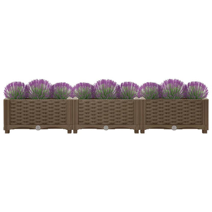 Plantenbak Verhoogd Polypropyleen 120 x 40 x 23 cm Bruin