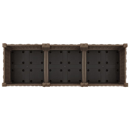 Plantenbak Verhoogd Polypropyleen 120 x 40 x 23 cm Bruin