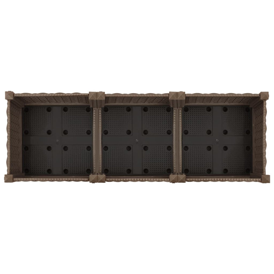 Plantenbak Verhoogd Polypropyleen 120 x 40 x 23 cm Bruin