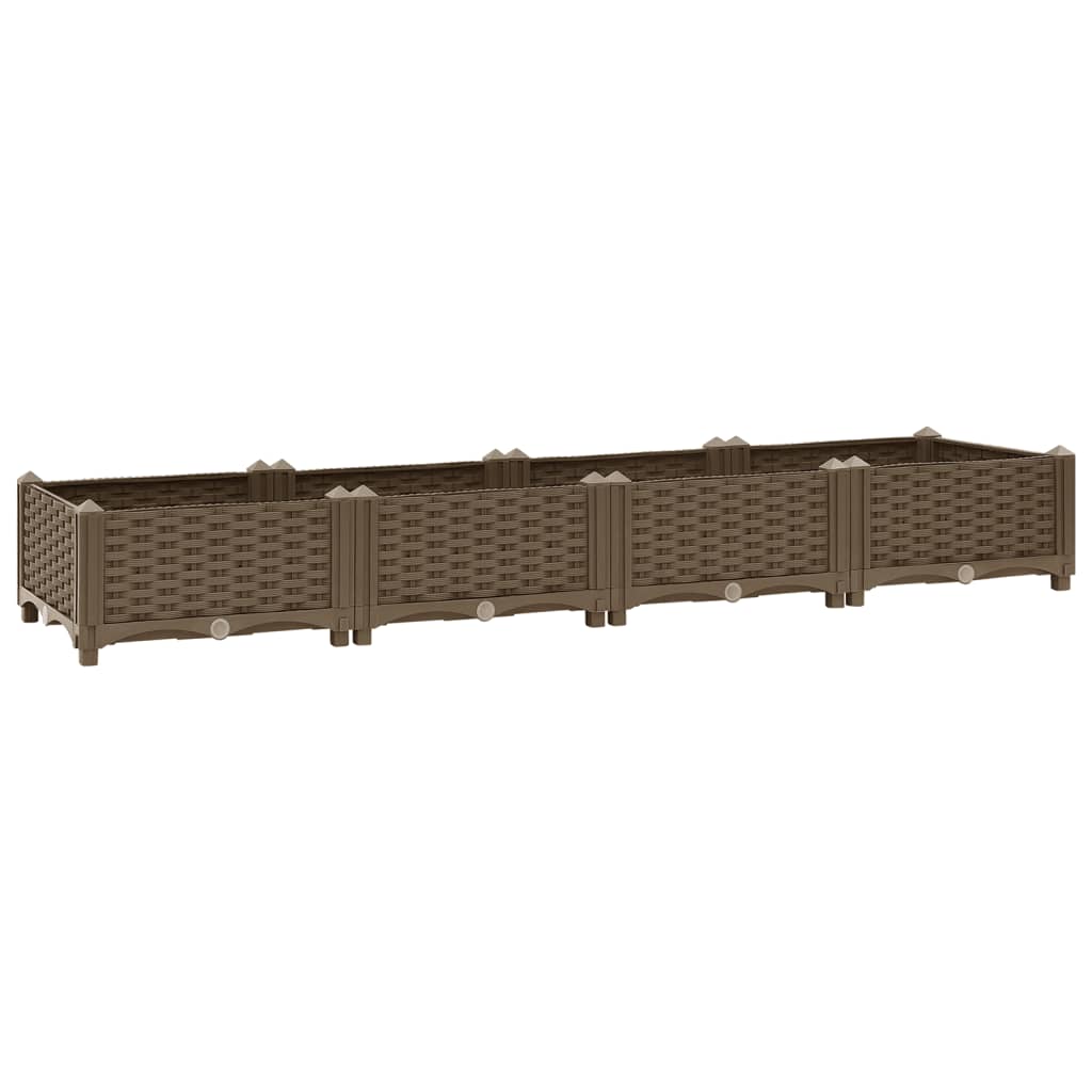 Plantenbak Verhoogd Polypropyleen 160 x 40 x 23 cm Bruin