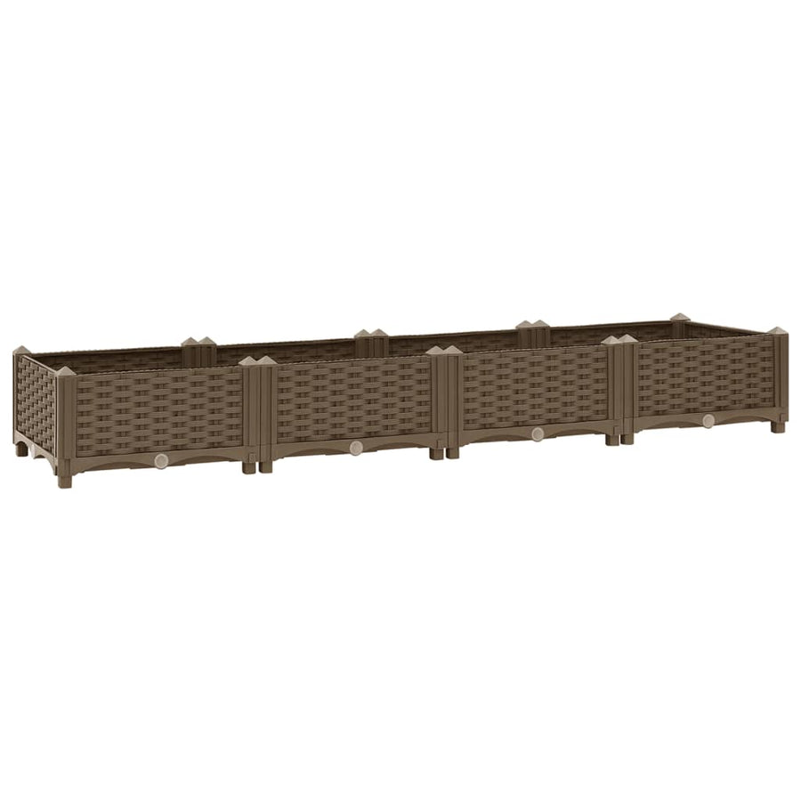 Plantenbak Verhoogd Polypropyleen 160 x 40 x 23 cm Bruin