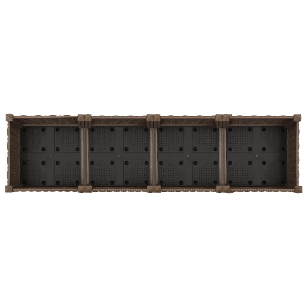 Plantenbak Verhoogd Polypropyleen 160 x 40 x 23 cm Bruin