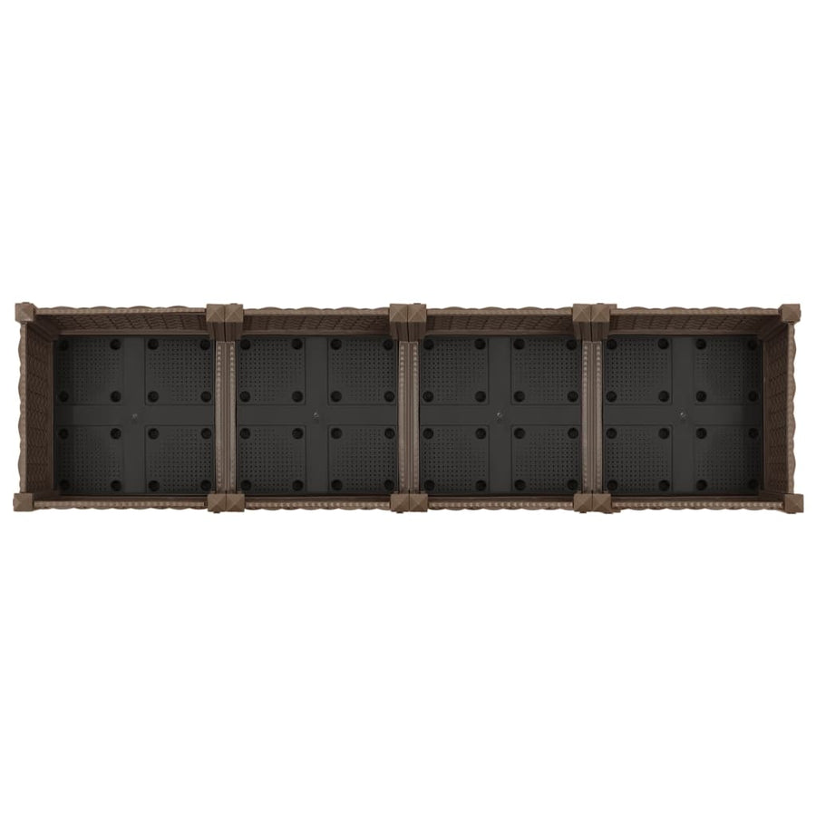 Plantenbak Verhoogd Polypropyleen 160 x 40 x 23 cm Bruin
