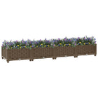 Raised planter 160x40x23 cm polypropylene