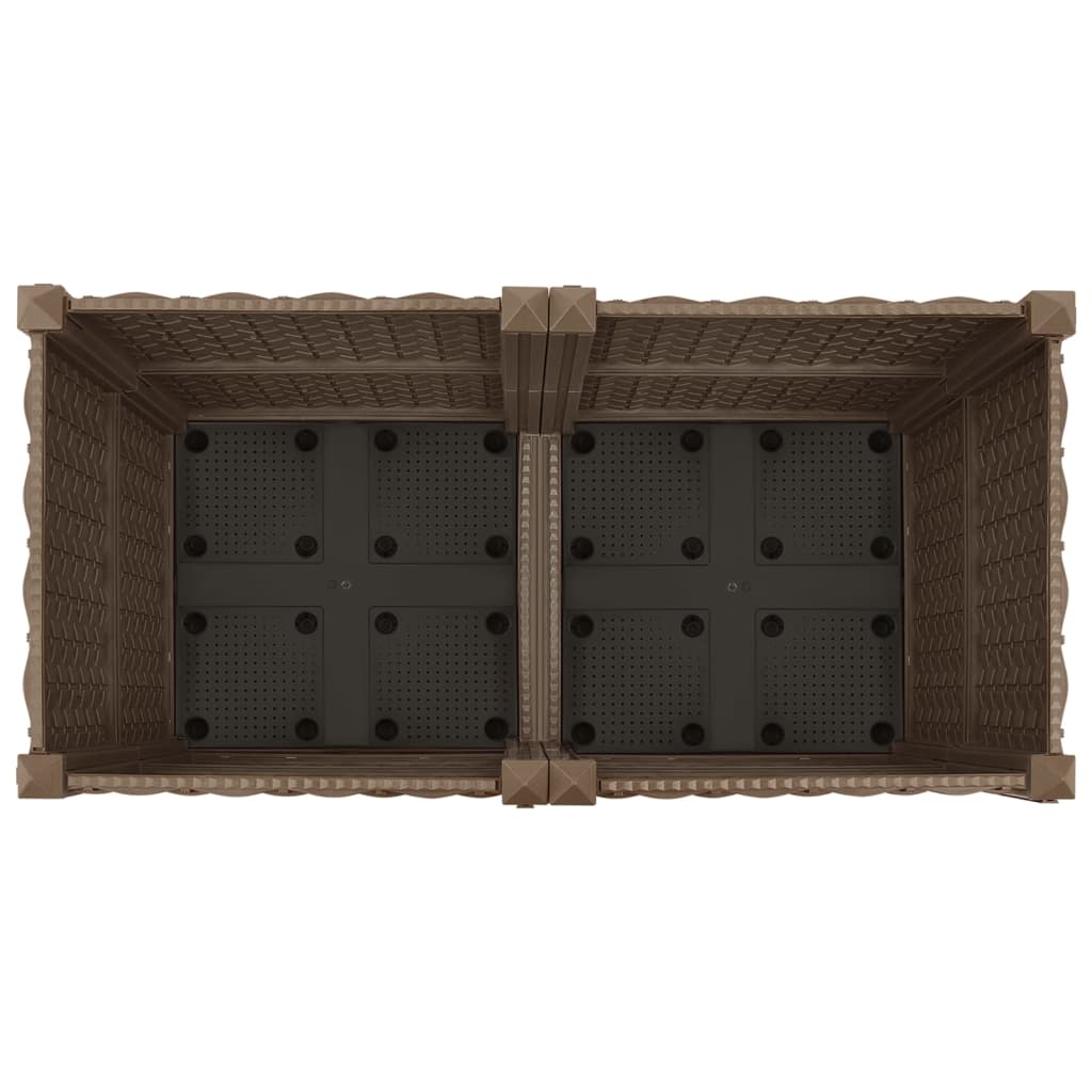 Plantenbak Verhoogd Polypropyleen 80 x 40 x 38 cm Bruin