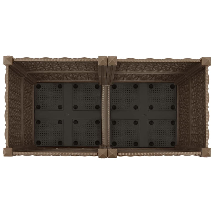 Plantenbak Verhoogd Polypropyleen 80 x 40 x 38 cm Bruin