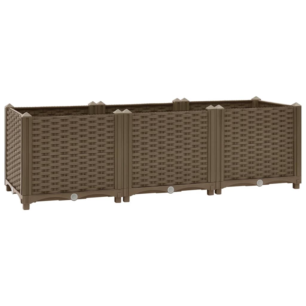 Plantenbak Verhoogd Polypropyleen 120 x 40 x 38 cm Bruin