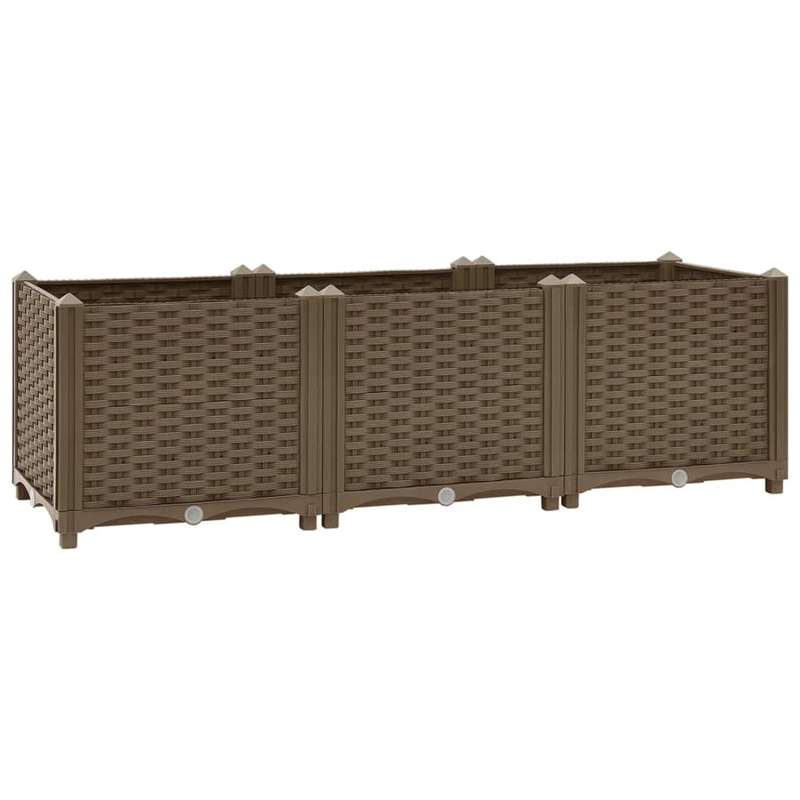 Plantenbak Verhoogd Polypropyleen 120 x 40 x 38 cm Bruin