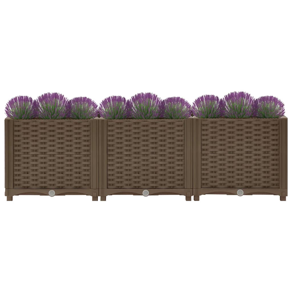 Plantenbak Verhoogd Polypropyleen 120 x 40 x 38 cm Bruin
