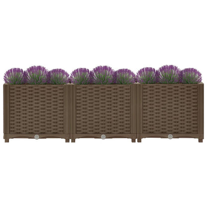 Plantenbak Verhoogd Polypropyleen 120 x 40 x 38 cm Bruin